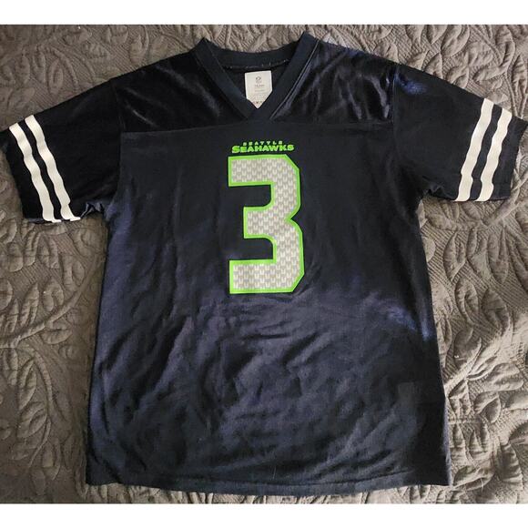 Seattle Seahawks Russell Wilson‎ #3 Jersey Authentic NFL Size Youth XL worn once - Picture 1 of 9